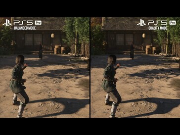 Assassin's Creed Shadows PS5 Pro blanced vs quality mode (Источник изображения: скриншот, Digital Foundry YouTube)