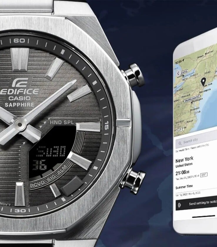 Часы Casio Edifice ECB-S10D оснащены функцией Bluetooth. (Источник изображения: Casio)