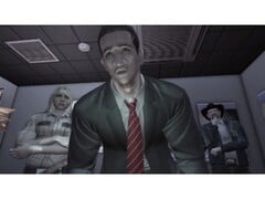 Внутриигровой скриншот из Deadly Premonition, демонстрирующий главного героя игры и вспомогательный состав. (Источник изображения: Steam)