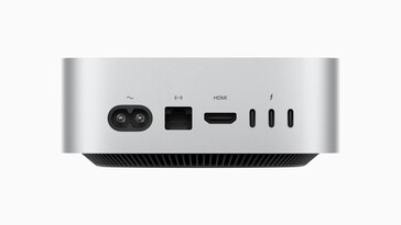 Сзади: кабель питания, гигабитный Ethernet, HDMI 2.1, 3x USB-C Thunderbolt 5 (120 Гбит/с, DisplayPort Alt mode 1.4) (изображение: Apple)