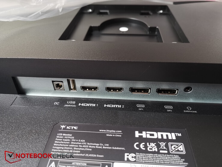 Задние порты: питание, USB-A 2.0, 2x HDMI 2.1 (4K@160 Гц), 2x DP 1.4 (4K@160 Гц), 3,5 мм выход для наушников