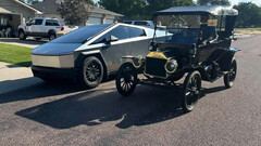 Кибергрузовик рядом с автомобилем Ford Model T (Источник изображения: COO/FB)