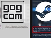 GOG наиболее характерно отреагировал на новое заявление Valve о лицензировании. (Источник изображения: Valve / GOG - отредактировано)