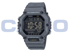 Серая модель из серии Casio AE-1600H - Casio AE-1600H-8BVCF - имеет инвертированный ЖК-дисплей. (Источник изображения: Casio - отредактировано)