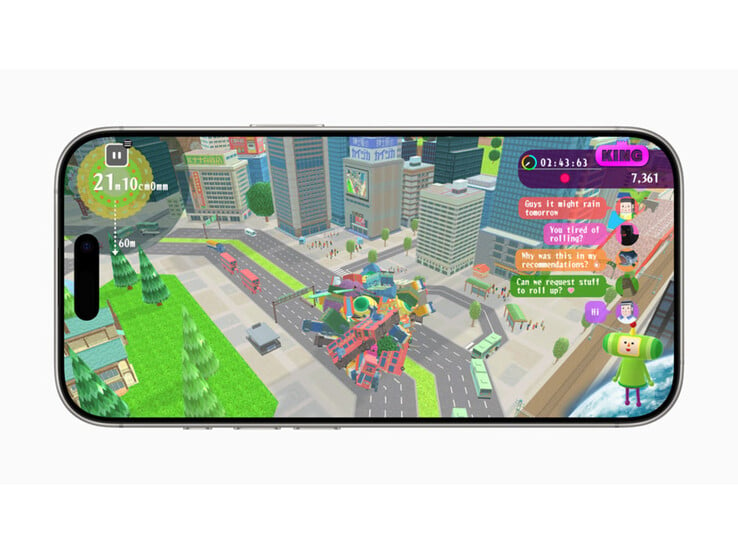 Снимок экрана игры Katamari Damacy Rolling Live на iPhone. (Источник изображения: Apple)