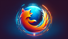 Футуристический логотип браузера Firefox (Источник: сгенерированное изображение DALL-E 3)