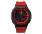 Логотип Carp на часах Casio G-Shock x Hiroshima Toyo Carp collaborative сопровождается красными индексами и акцентами на черном фоне. (Источник изображения: Great G-Shock World)